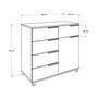 Hanah Home Armario Multiusos Blanco con 5 Cajones